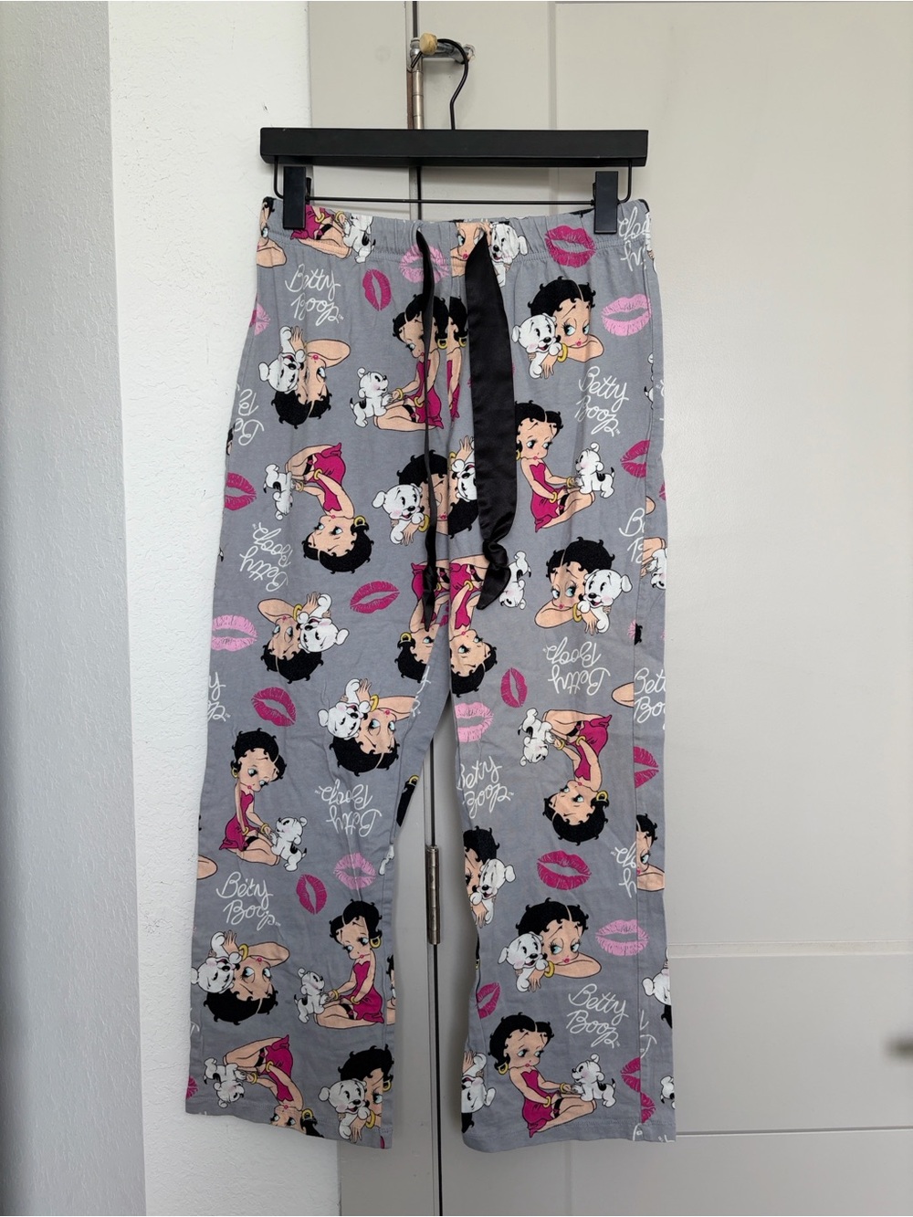 VINTAGE Y2K BETTY BOOP CAPRI GREY PAJAMA PANTS WOMEN’S SMALL